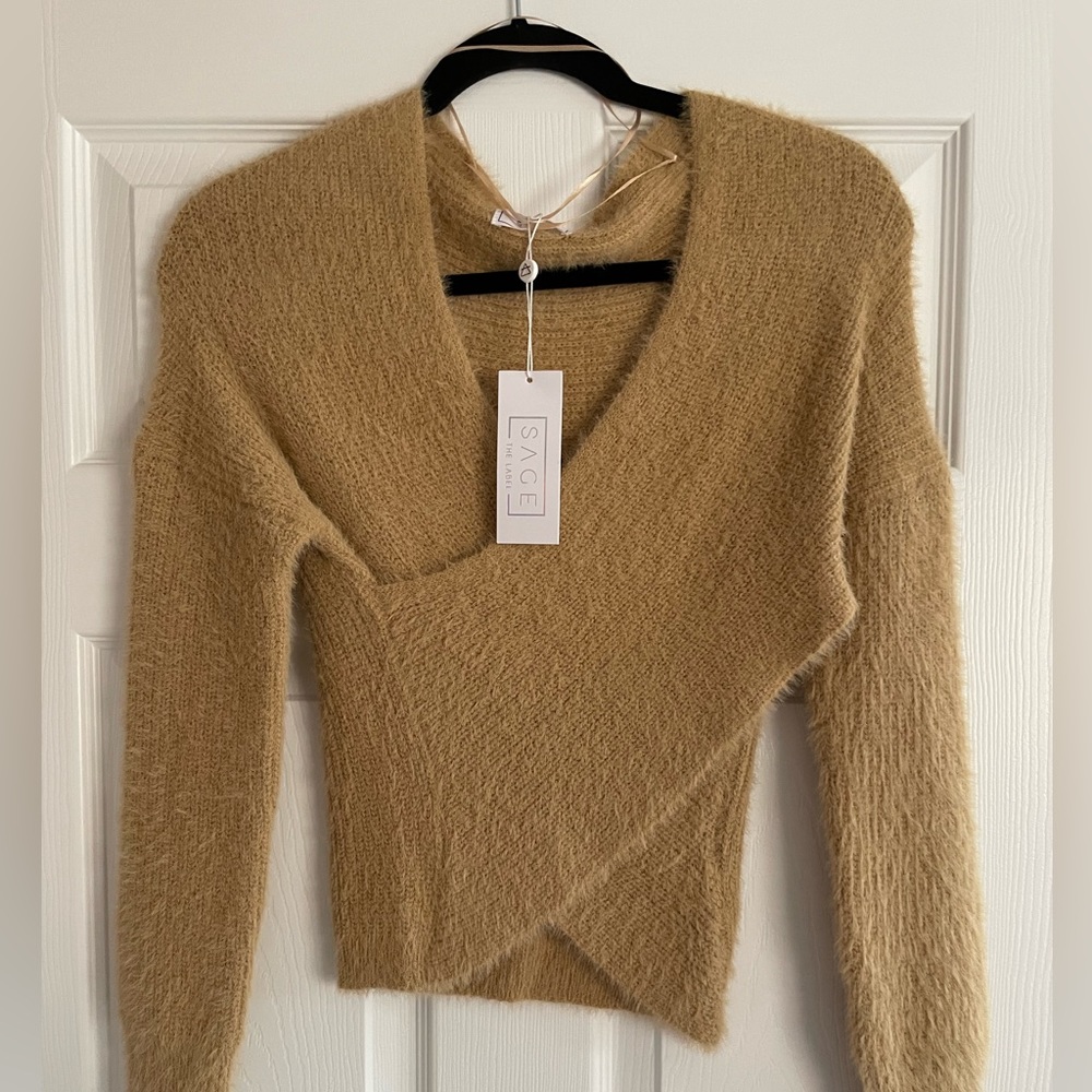 Sage the label crop sweater